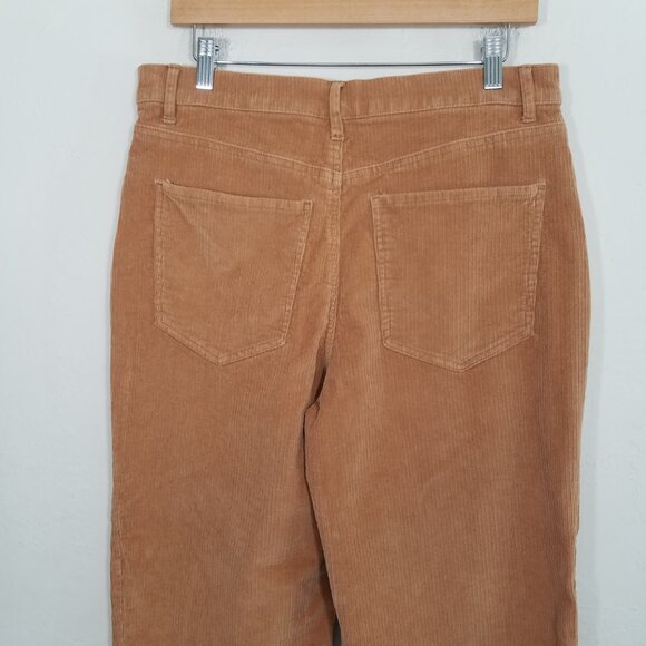 Express Corduroy High Rise Cropped Wide Leg Stretch Pants Size 12 - Picture 5 of 8